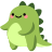 green dinosaur